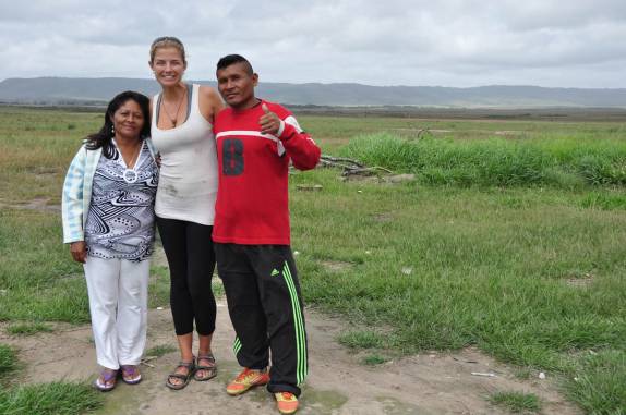 O Luis, nosso guia, e sua esposa Stefany, moradores da Aldeia Aponwao, na Grand Sabana, na Venezuela